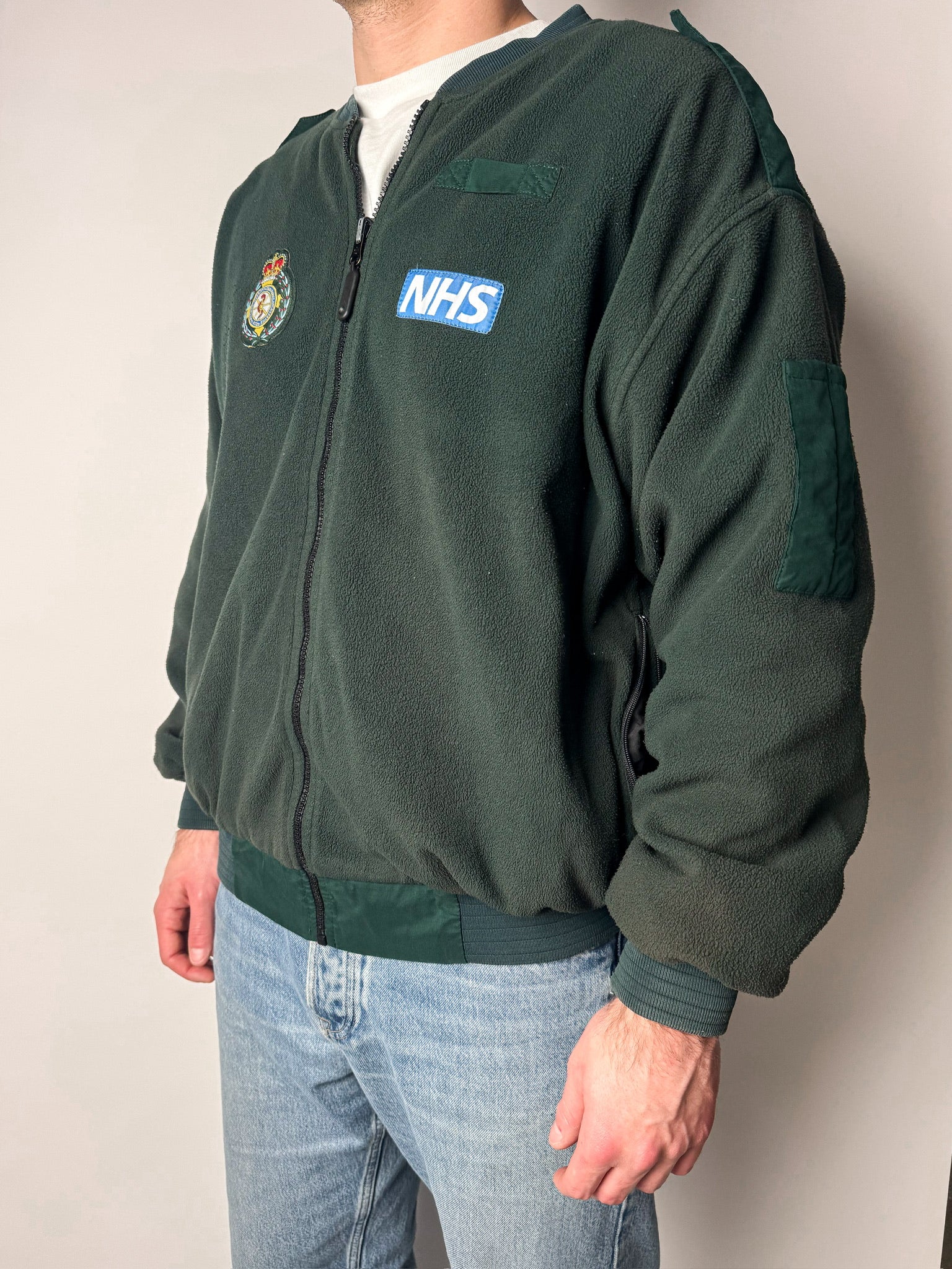 ג׳קט עבודה פליז ירוק (L)