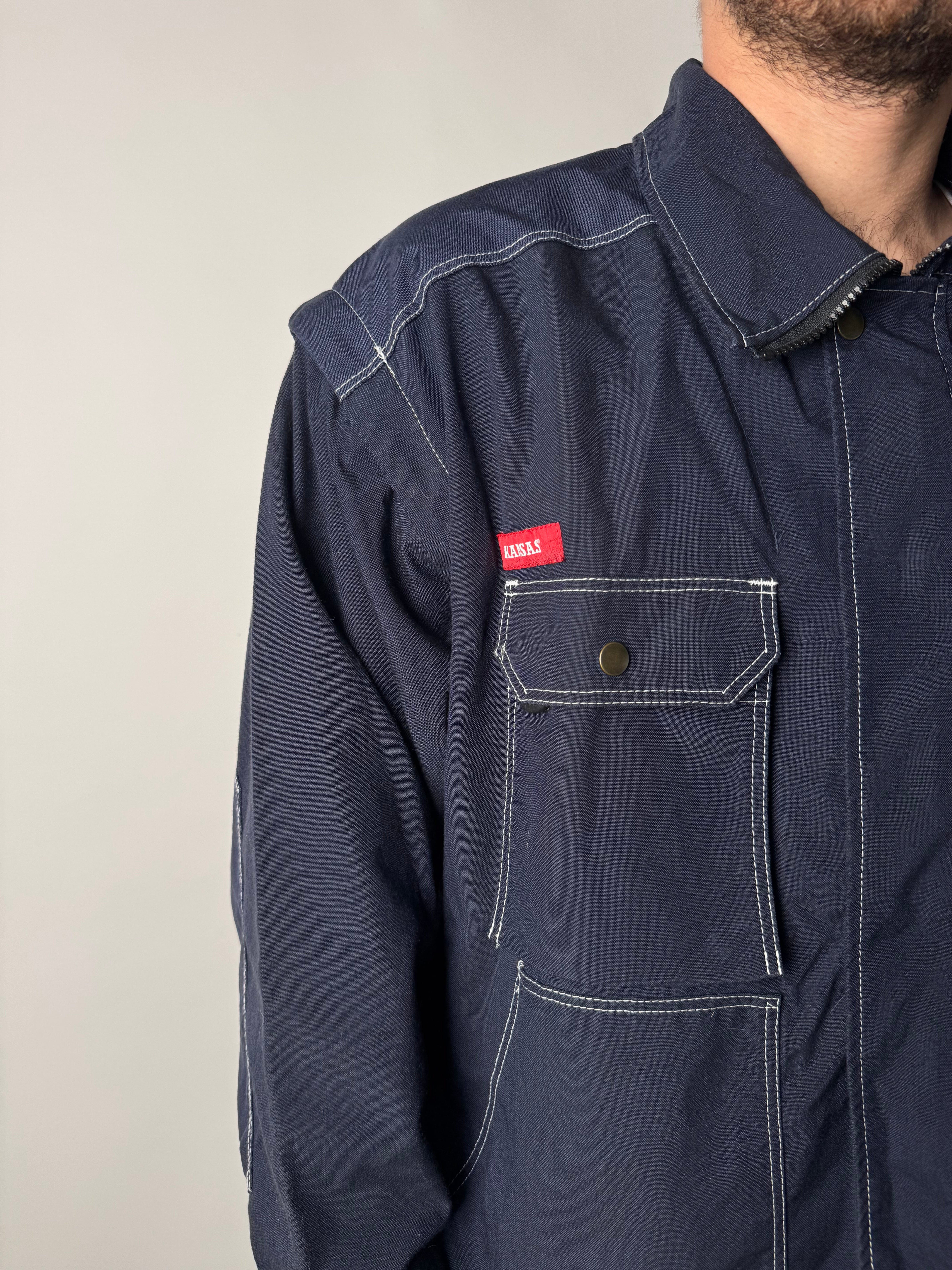 ג׳קט עבודה בגוון כחול כהה (XL)