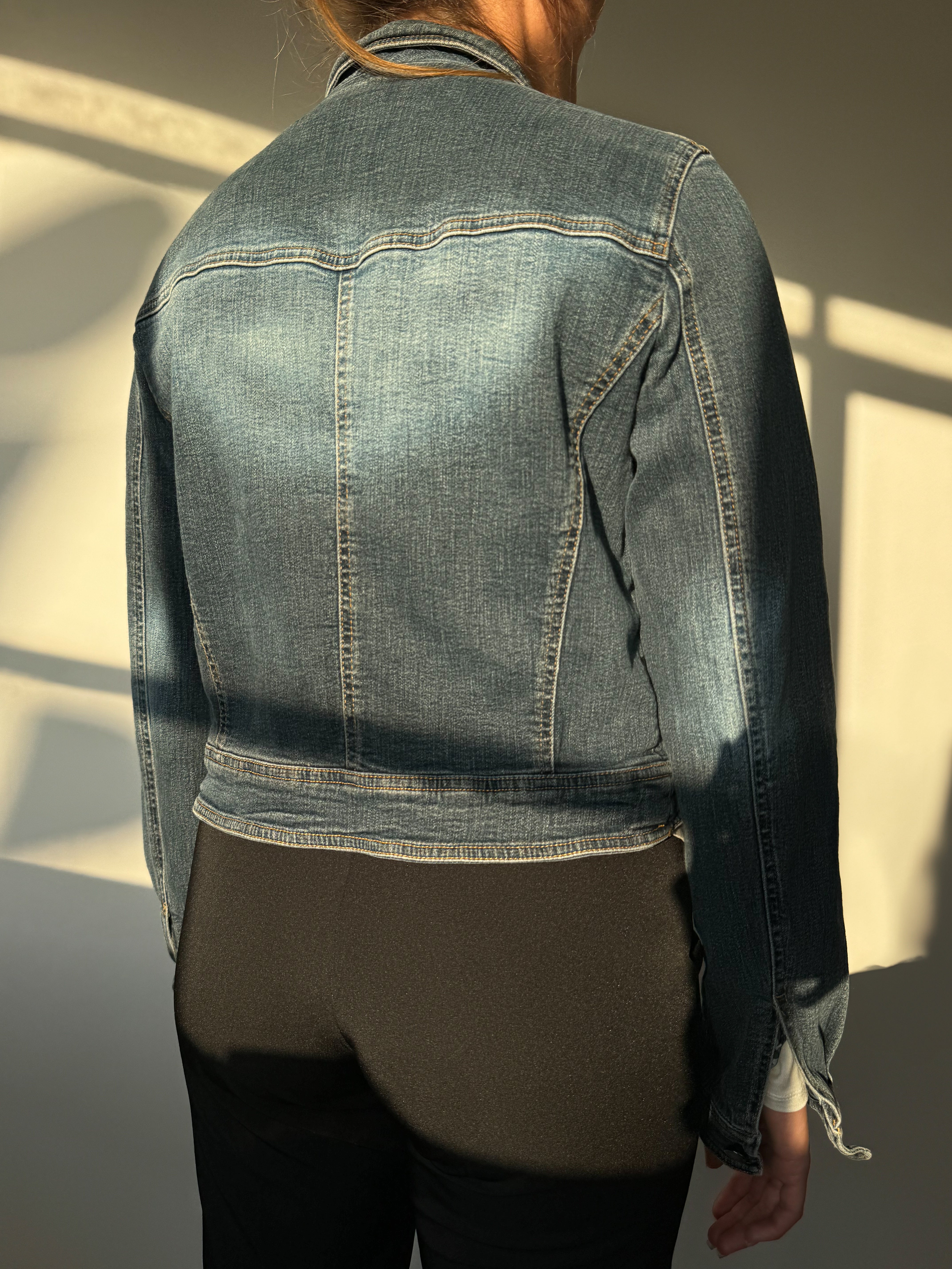 ג׳קט ג׳ינס בשילוב יהלומים Roccobarocco (M)