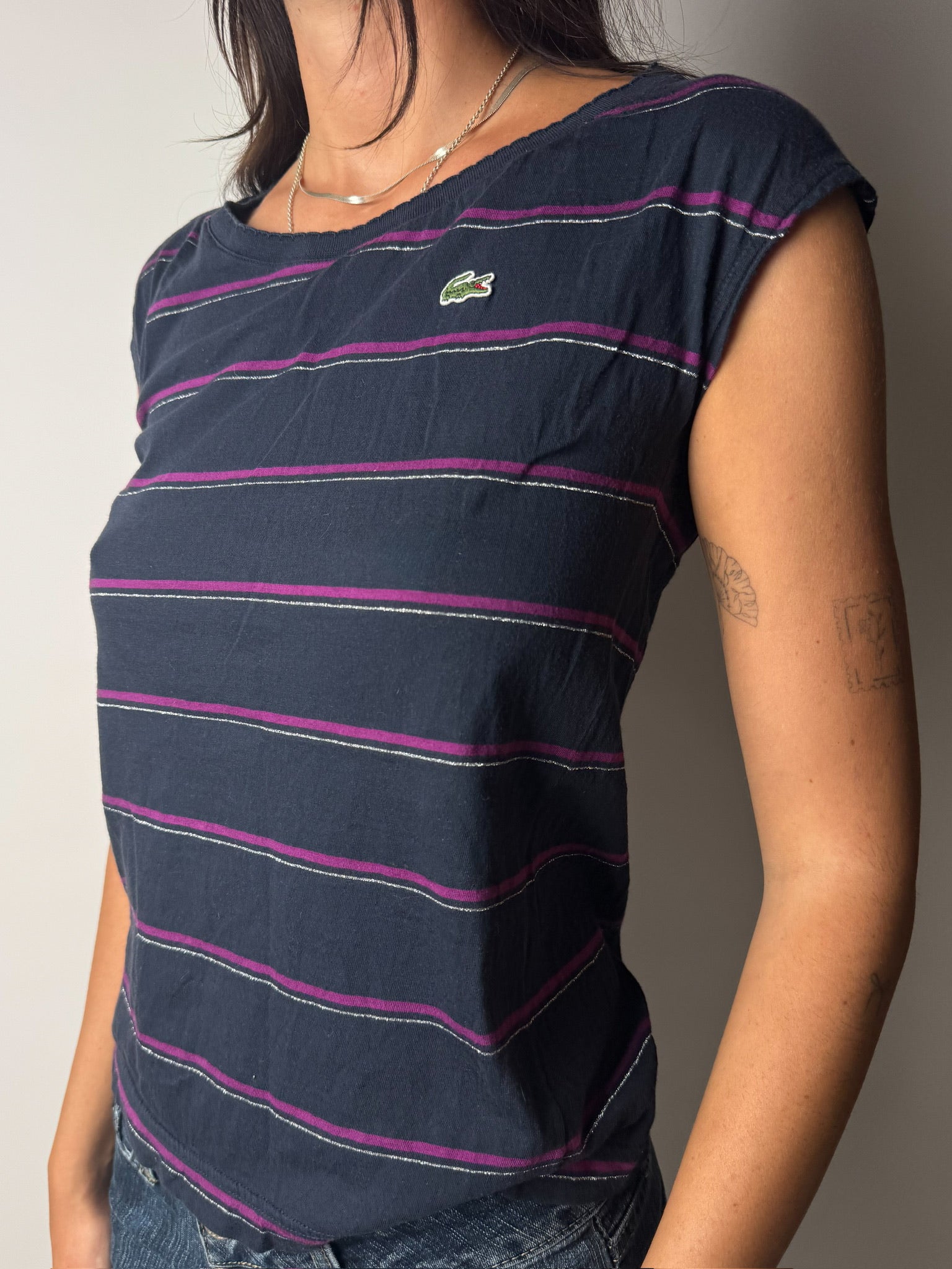 טי שירט פסים Lacoste (S)