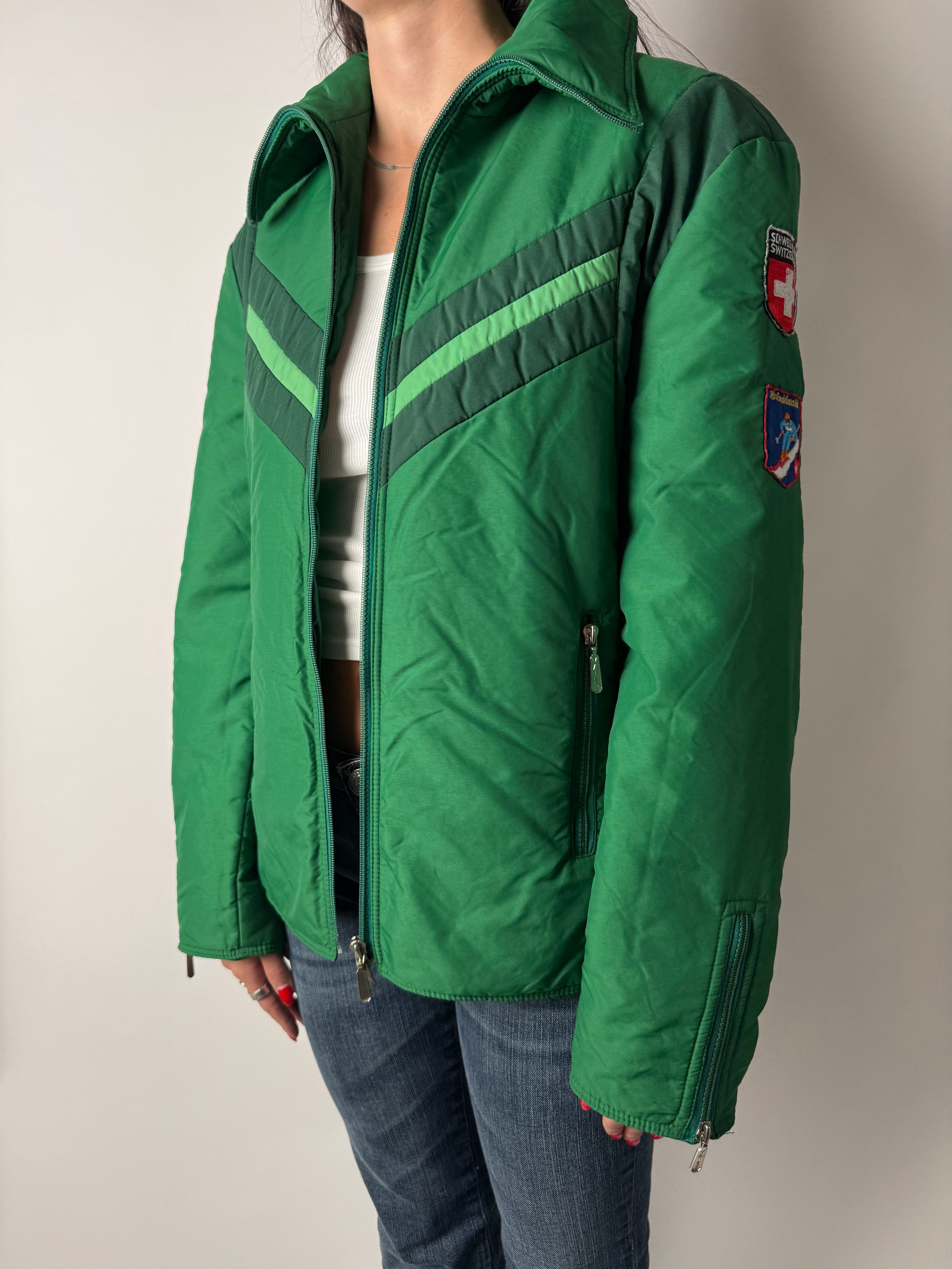 מעיל פוף ירוק (M)