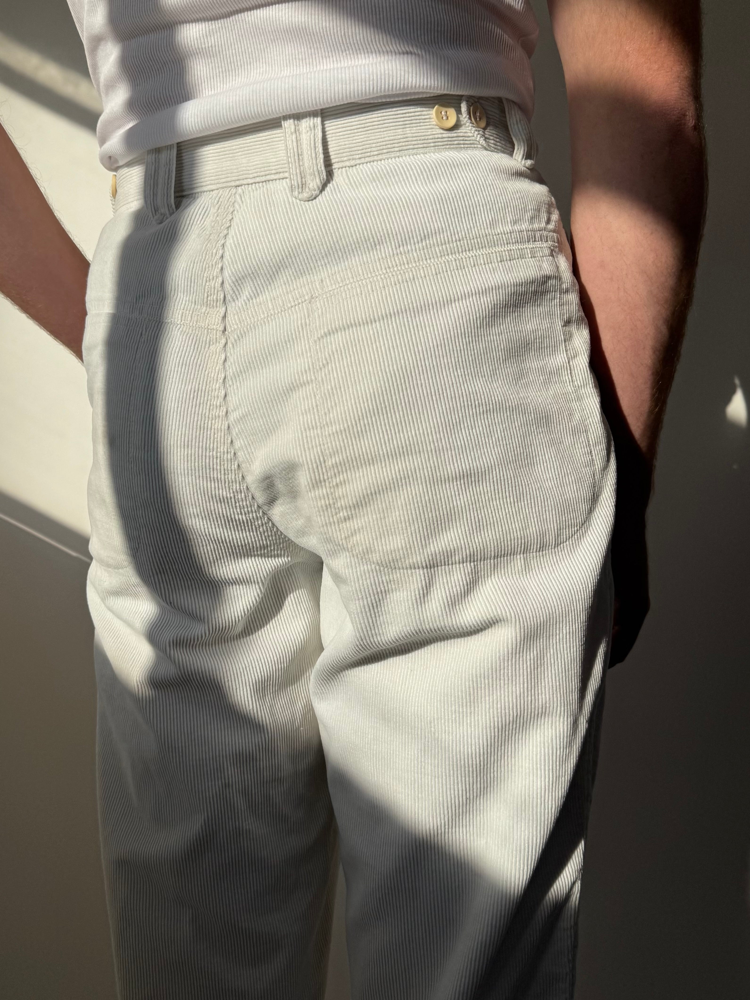מכנסי קורדרוי לבנים (40)