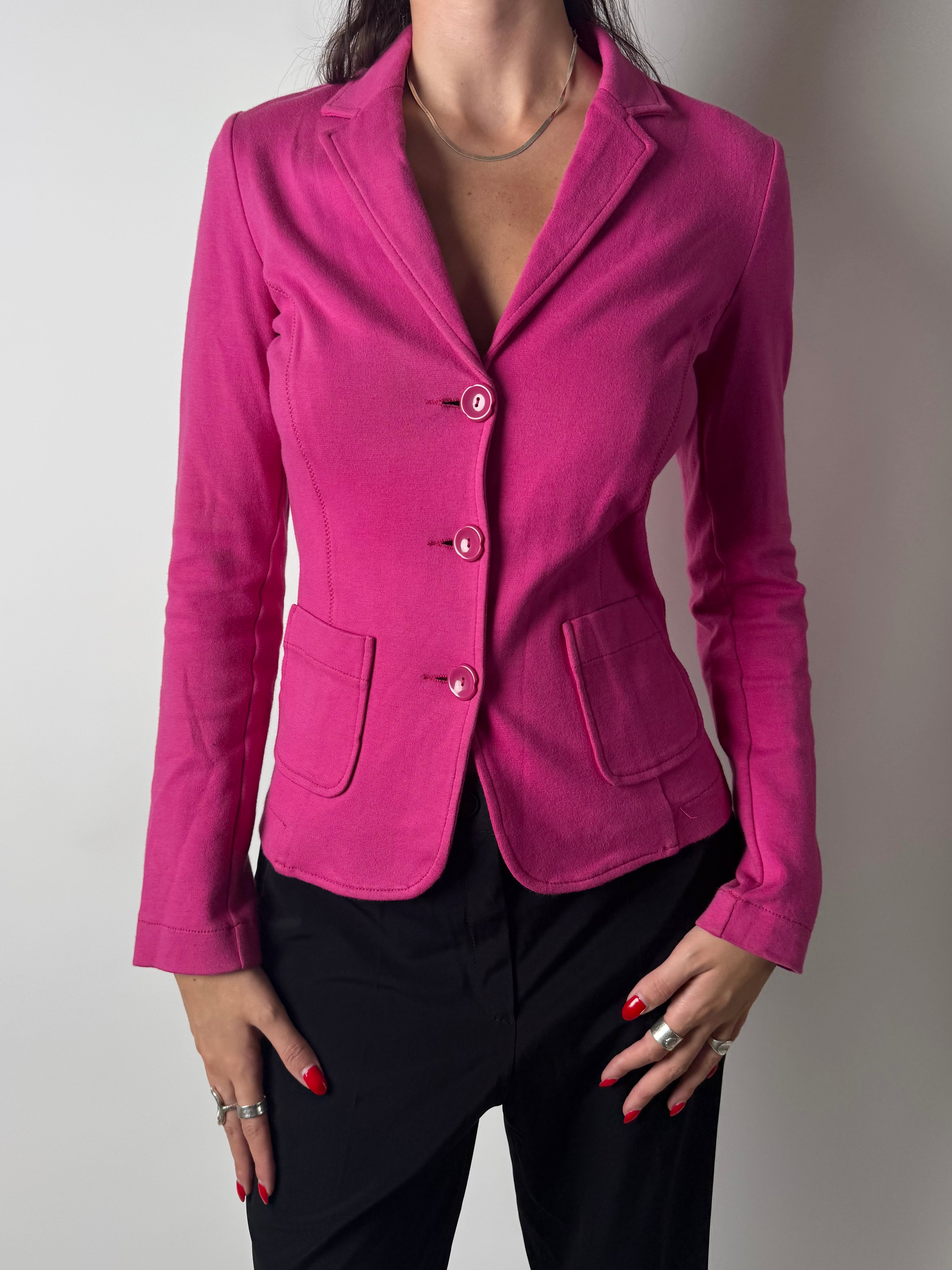 בלייזר כותנה ורוד (S-M)