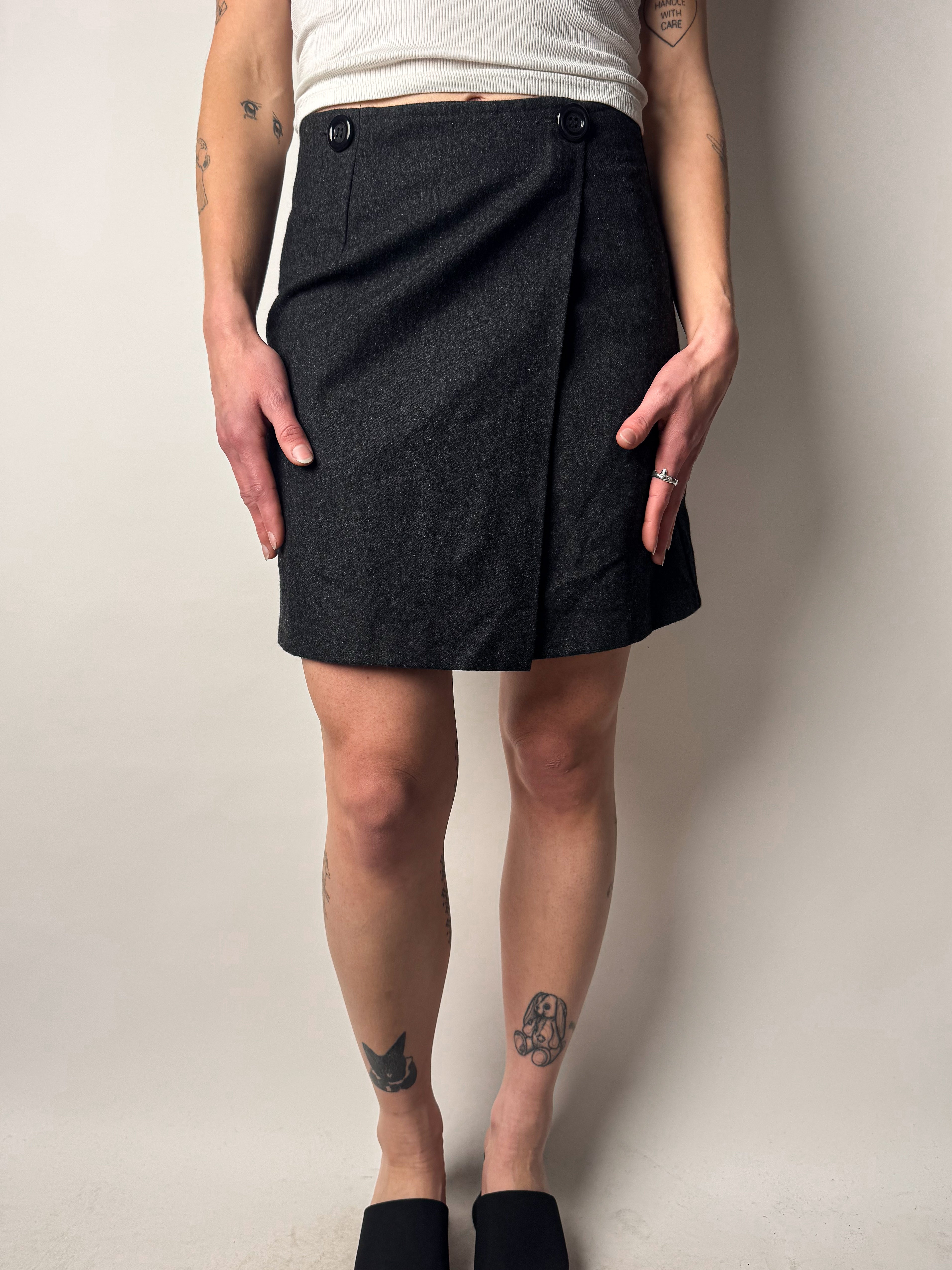 חצאית צמר מעטפת (38)