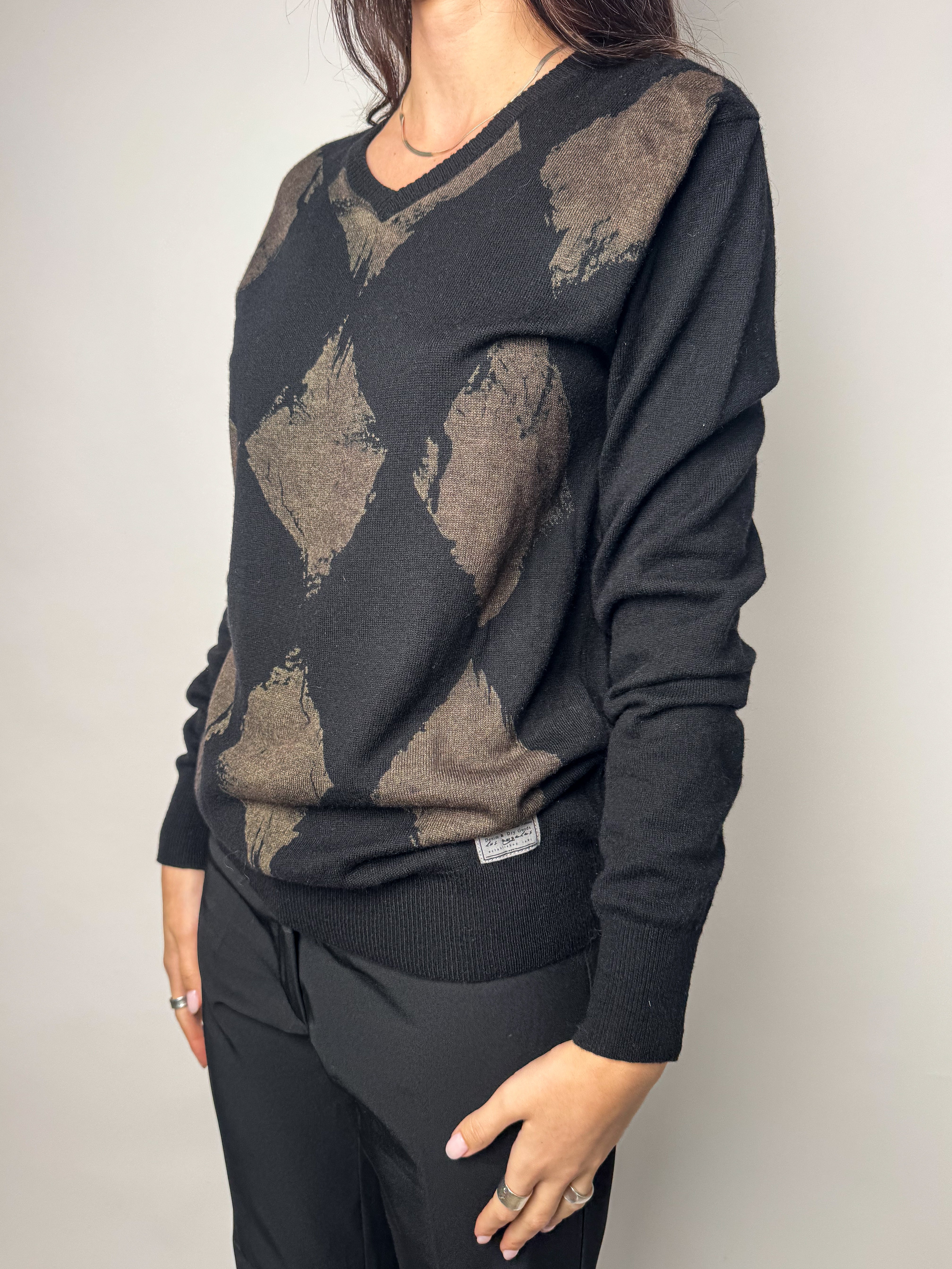 סריג צמר מעוינים Guess (M)