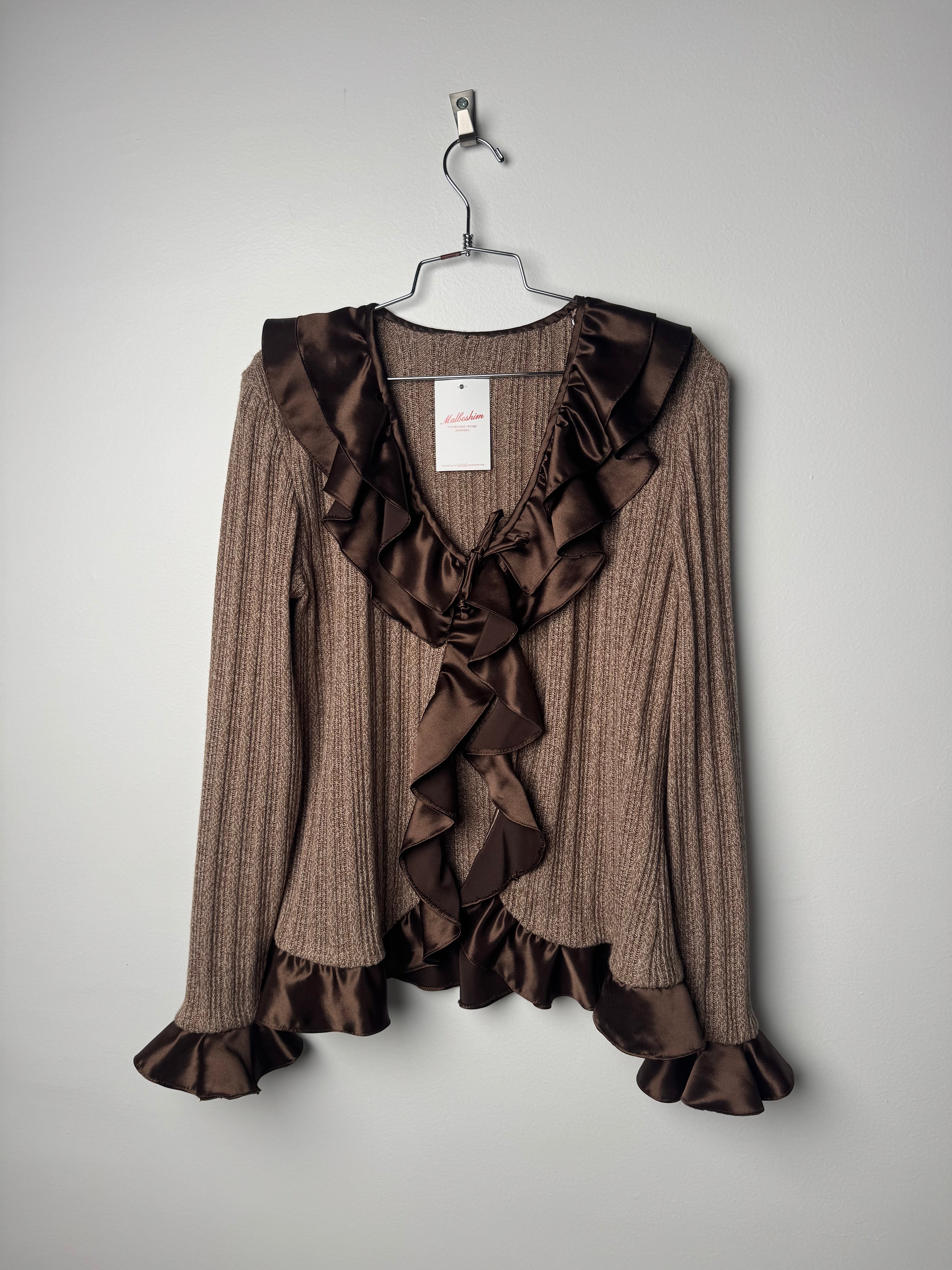 עליונית סרוגה בשילוב מלמלה (M)