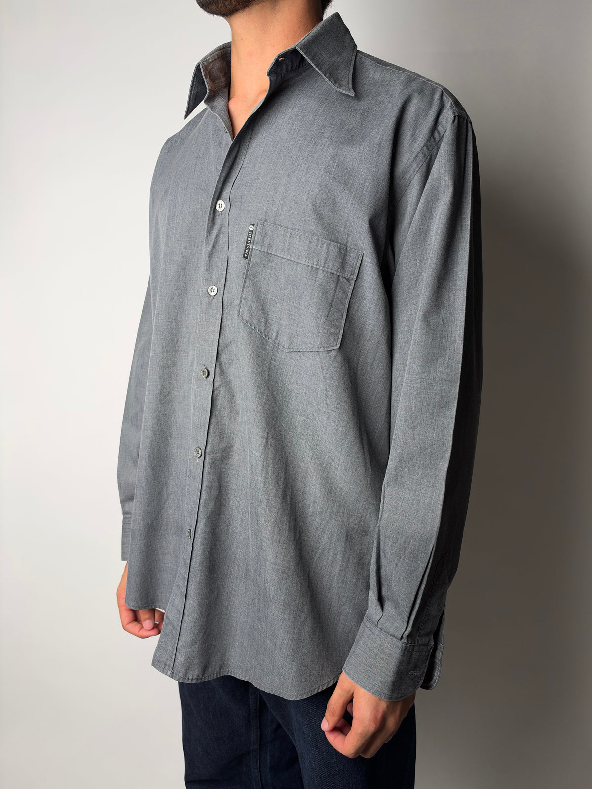 חולצה מכופתרת אפורה Trussardi (XL)