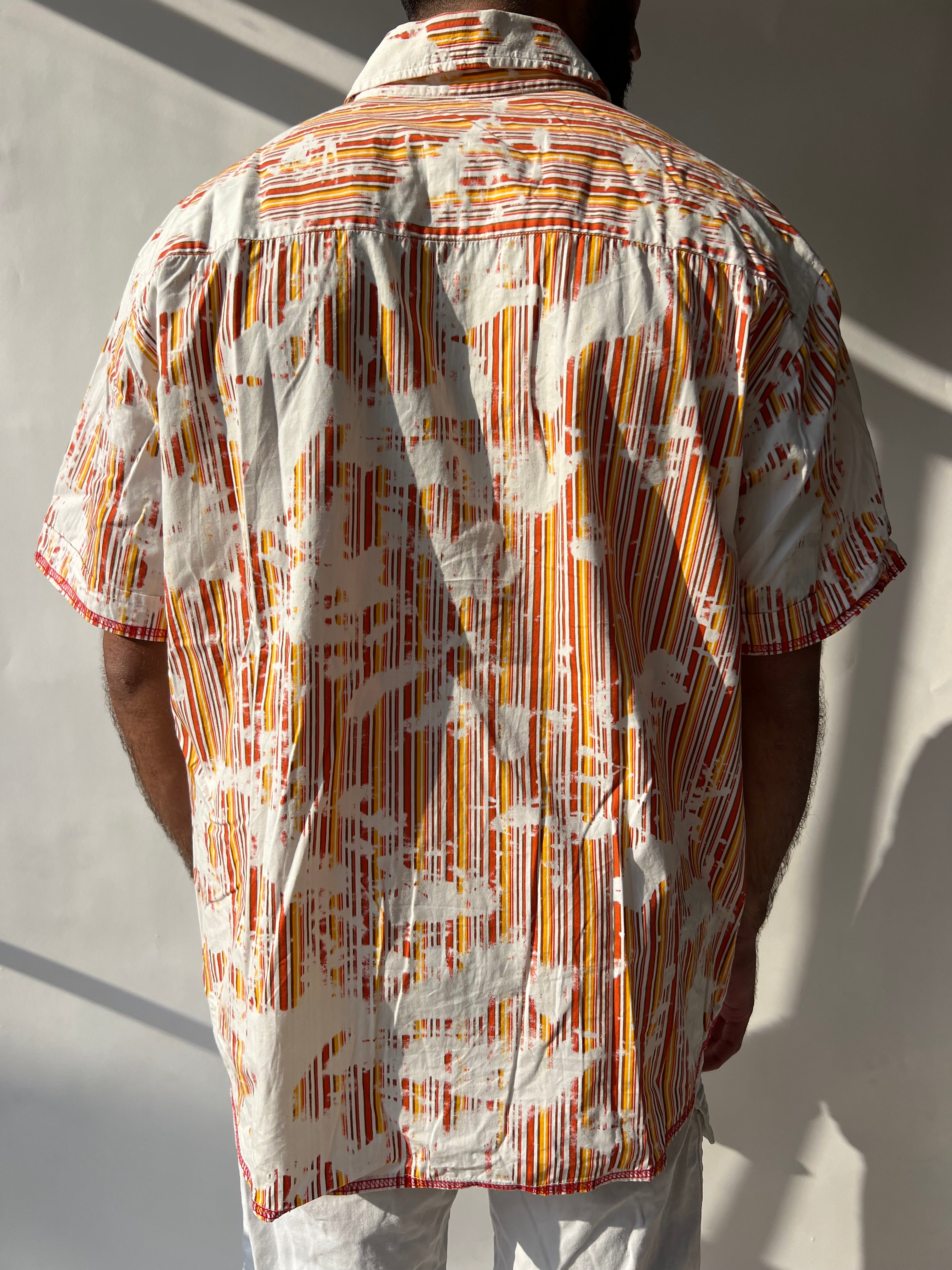 חולצה מכופתרת פסים (L)