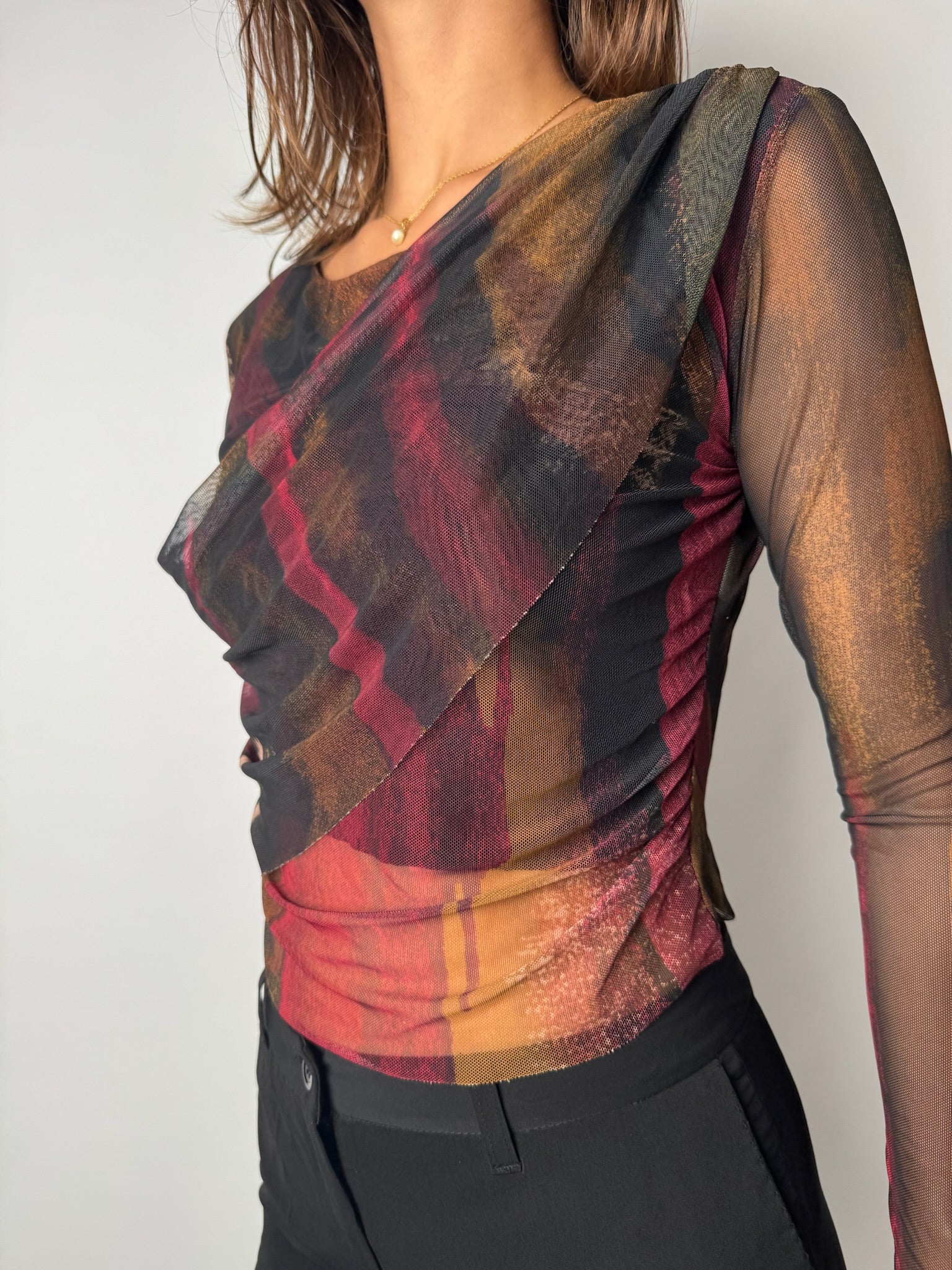 חולצת מש נשפכת צבעונית (S)