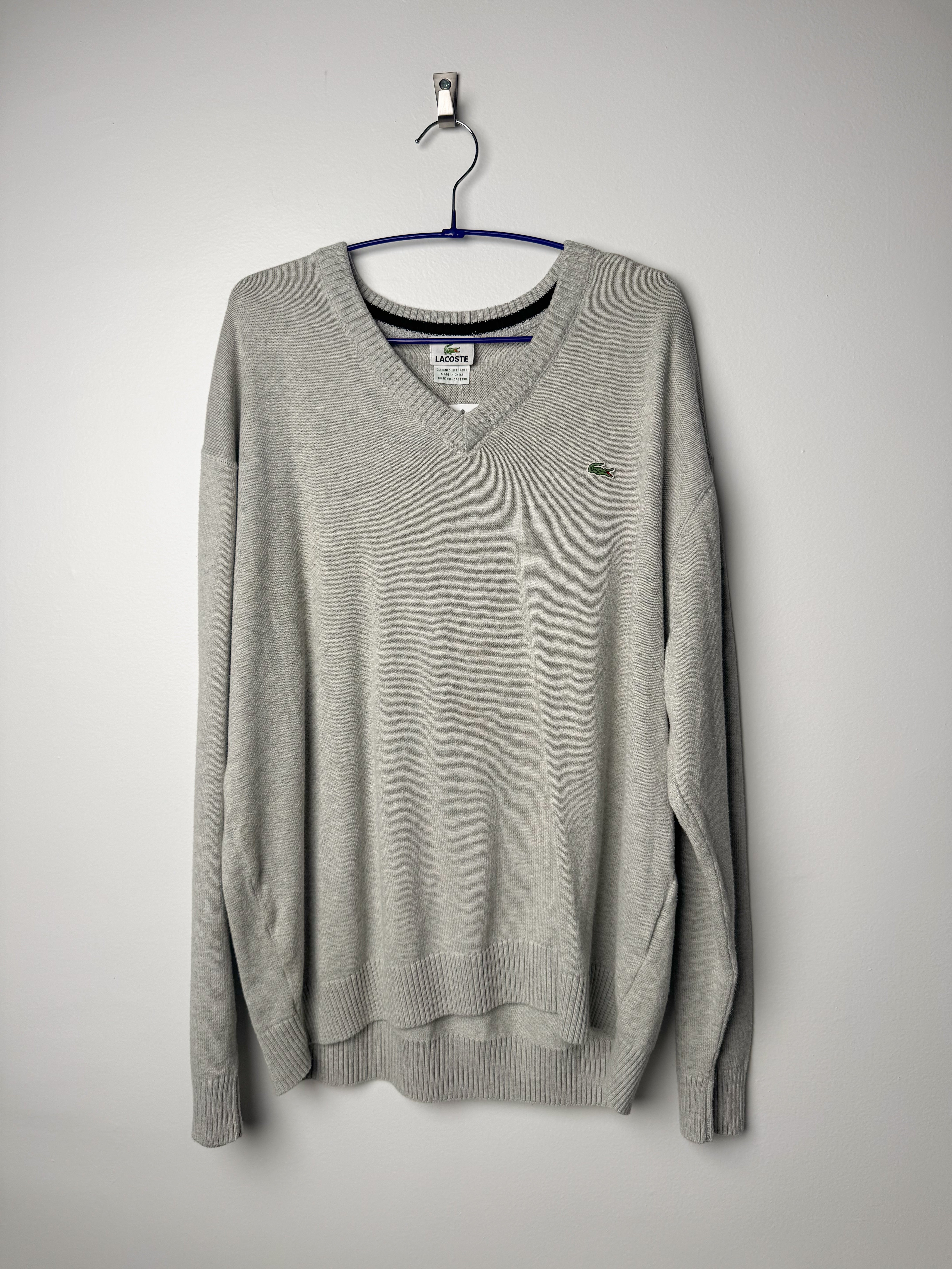 סריג כותנה אפור Lacoste (XL)